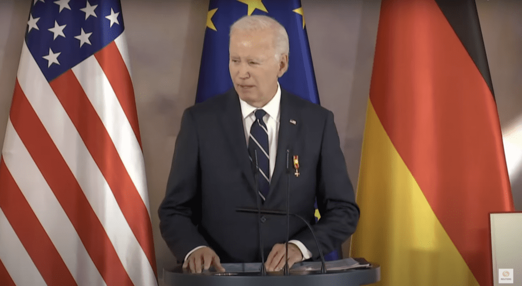 US President Biden in Berlin.