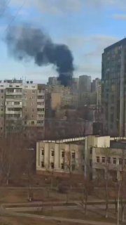 Kyiv.  Something exploded in Troyeschina, there is smoke....