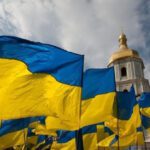 Ukrainian flags on Sofiyivska Ploshcha in Kyiv, illustrative image. Photo: ukrinform.ua