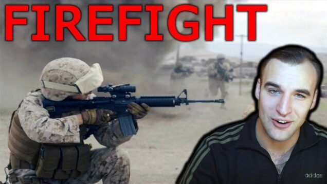 Estonian Soldier reacts to U.S. Marines Firefight