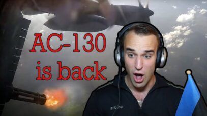 Estonian Soldier reacts to the AC-130
