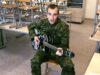 Estonian Soldier singing a patriotic song