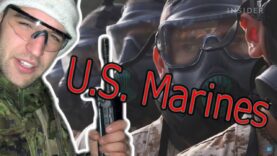 Estonian soldier reacts to Marine Corps training