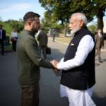 finland calls india support ukraine's peace formula indian prime minister narendra modi (r) president volodymyr zelenskyy (l) 23 august 2024 kyiv ukrainian president's office