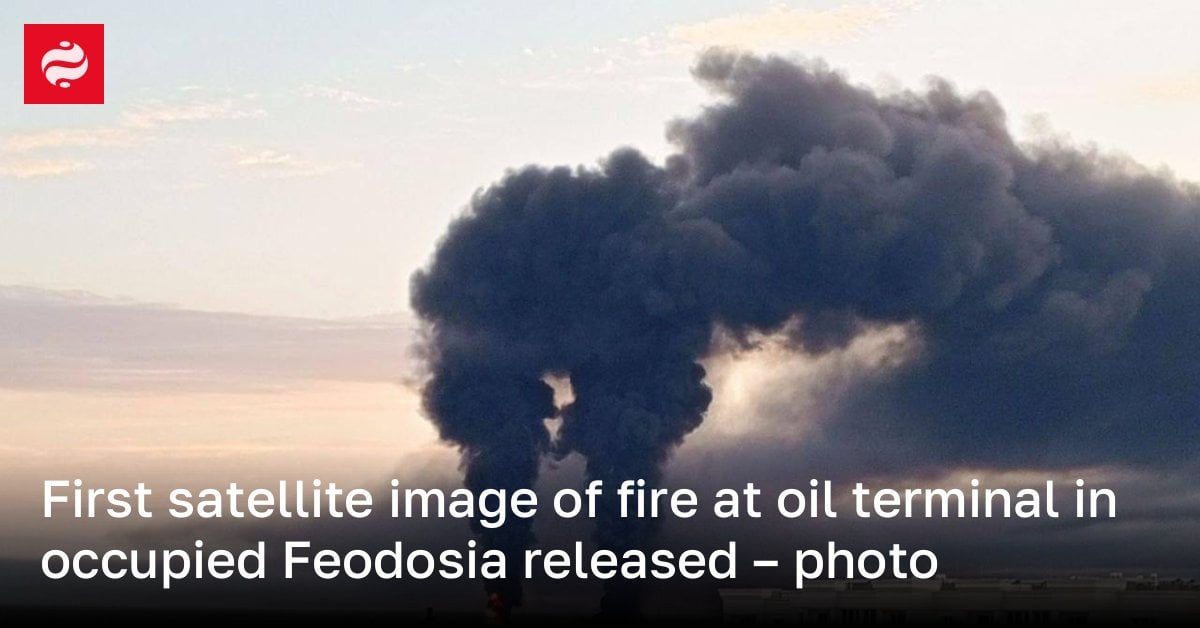 First satellite image of fire at oil terminal in occupied Feodosia released – photo