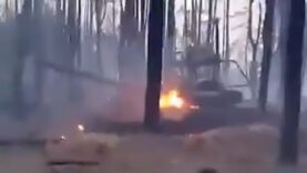 Four T-80BVMs and Fuel Truck Destroyed in Luhansk: Possibly Thermite