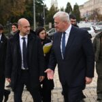 France's foreign minister Jean-Noël Barrot and Ukraine's Foreign Minister Andrii Sybiha in Kyiv.