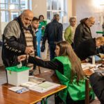 Voting in Tbilisi during Georgia's parliamentary elections on 26 October