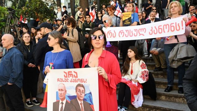 Georgians head out to vote in parliamentary elections, tensions run