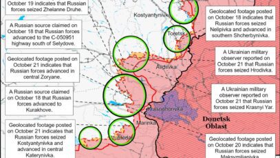 ISW:  Russians capture three villages near Kurakhove, advance in Selydove;