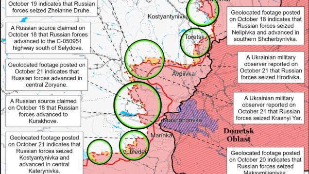 ISW:  Russians capture three villages near Kurakhove, advance in Selydove;