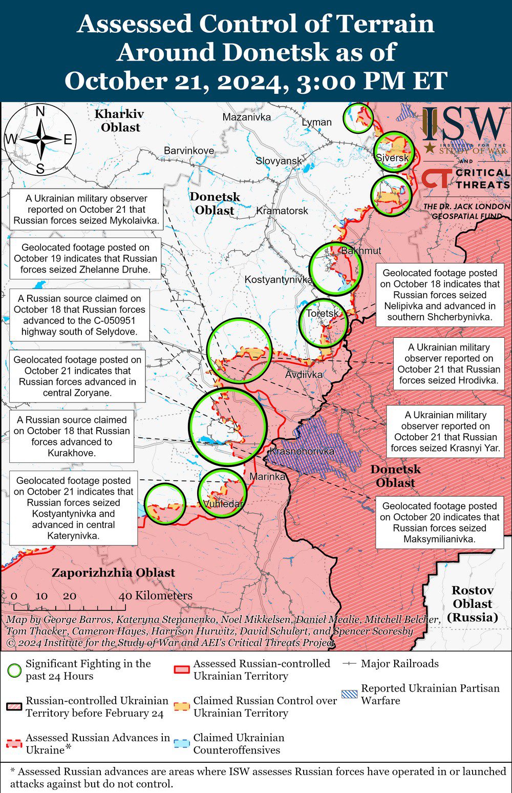 isw russians capture three villages near kurakhove advance selydove; ukrainians gain ground kursk oblast map donetsk battle draft october 21 2024