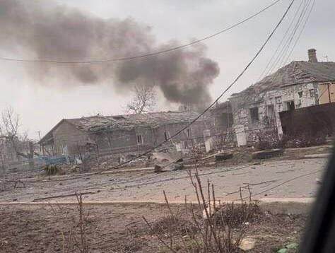 An air strike was carried out on the village of
