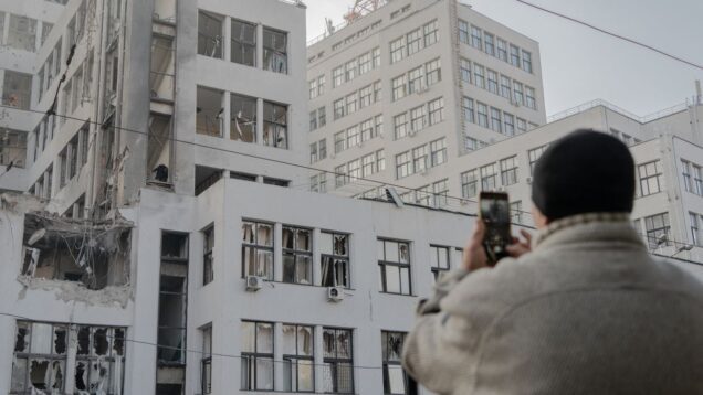 Kharkiv’s historic skyscraper becomes the latest victim of Russia’s bombardments