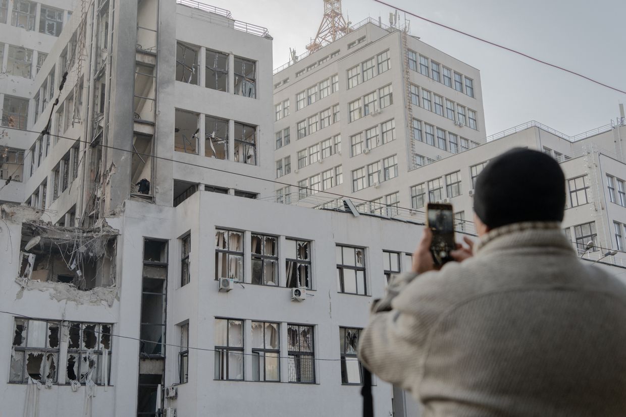 Kharkiv’s historic skyscraper becomes the latest victim of Russia’s bombardments