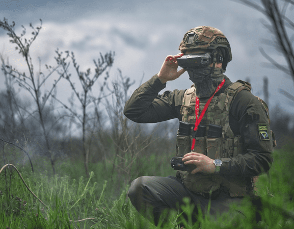 An FPV drone operator during the Victory Drones training