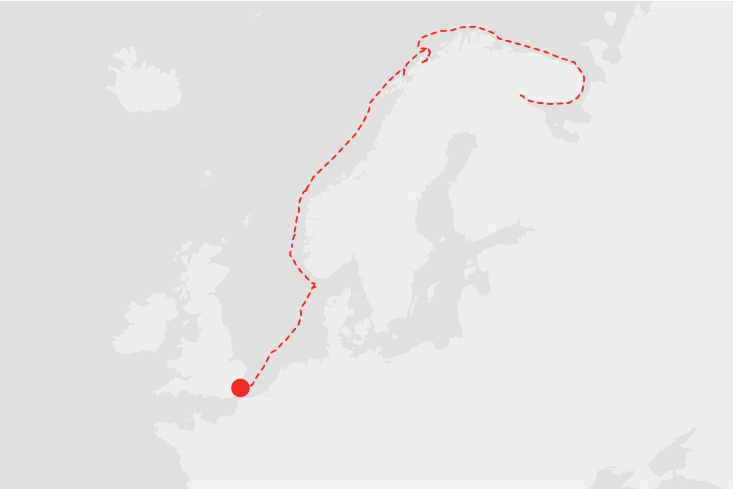 Map shows Russia-tied "floating bomb" ship anchored off NATO ally's shore