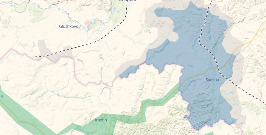 media russia sets new february deadline expel ukrainians kursk after october failure situation russia's oblast 21 2024 ukraine's land control marked blue map