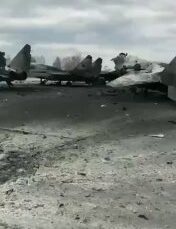 The result of an attack on the airfield in Ivano-Frankivsk,