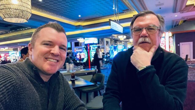 My dad has come to visit me here in Vegas!