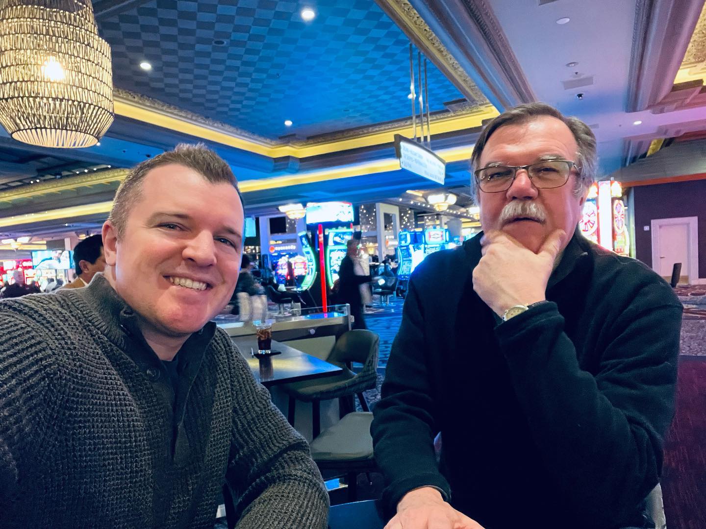 My dad has come to visit me here in Vegas!