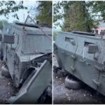 new russian sarmat-3 armored vehicle destroyed days after first deployment screenshots video russia's newest car glushkovo kursk oblast published telegram/lost_warinua/ sarmat-3-russia-newest-tin-can-on-wheels-analogovnet