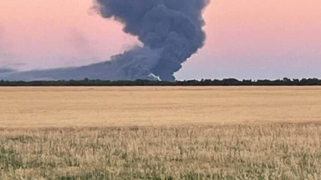 Occupied Melitopol airport where russian soldiers had their military base