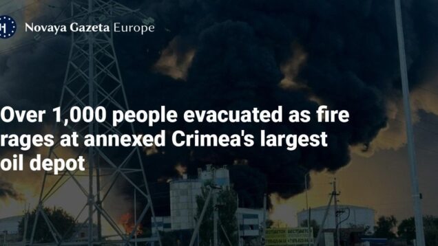 Over 1,000 people evacuated as fire rages at annexed Crimea’s