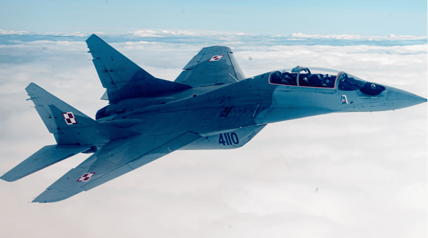 poland considers transferring additional mig-29 fighter jets ukraine polish air force jet 2021 illustrative us force/edgar grimaldo