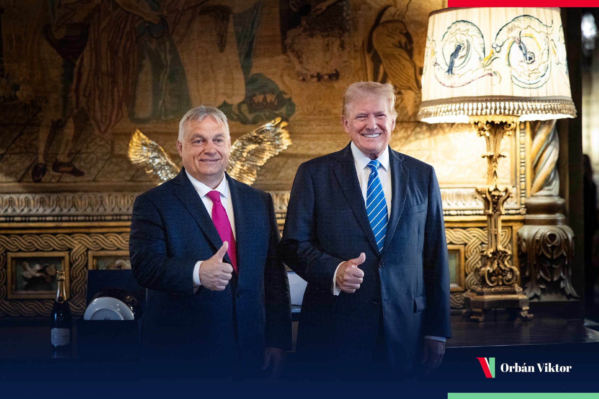 Hungarian Prime Minister Viktor Orbán and former US president Donald Trump.