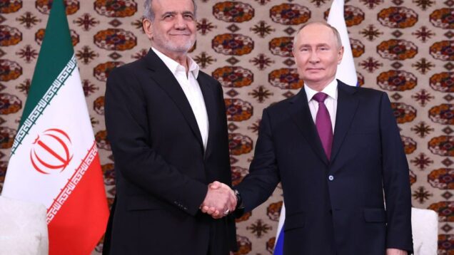 Putin meets with Iranian President Pezeshkian for first time