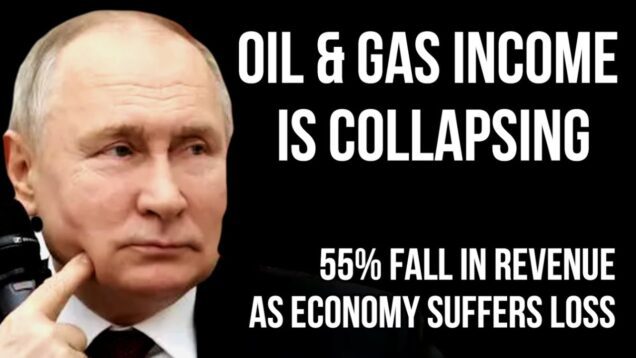 RUSSIAN Oil & Gas Revenue Falls 55% & Economy Posts
