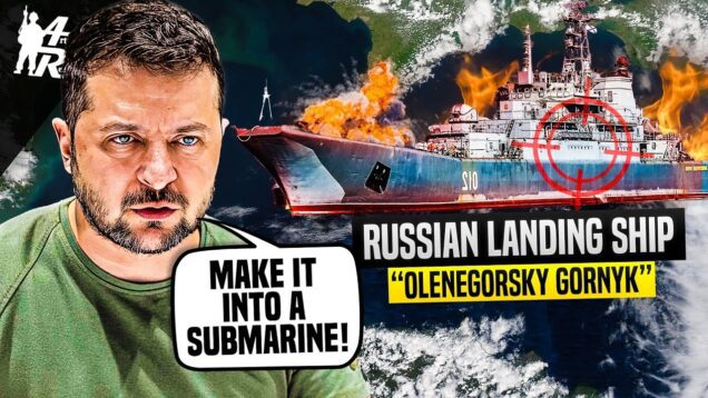 Russian Landing Ship Took a Hit! | Russian Drones in