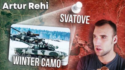 Russian T-80s spotted with winter camo