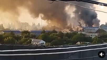Russian ammunition warehouse at train station exploded in temporarily occupied