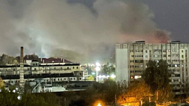 Russian electronics plant reportedly on fire after drone strike in