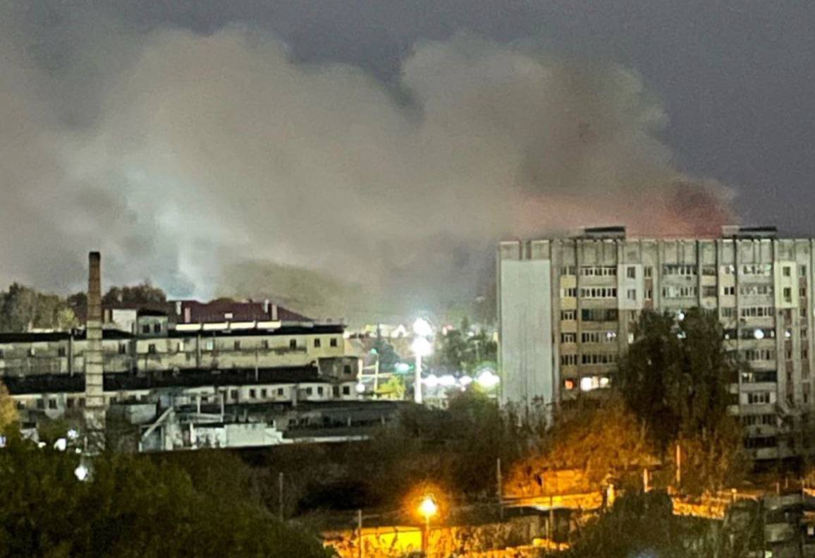 Russian electronics plant reportedly on fire after drone strike in Bryansk