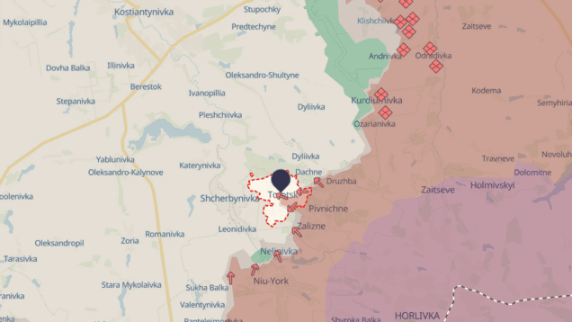Russian forces advance in Toretsk, Donetsk Oblast – DeepState