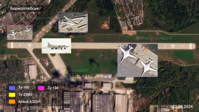 Satellite Imagery of 4 Russian Air Bases: 3 Tu-160 Bombers