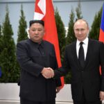 North Korean leader during his meeting with Russia's President Vladimir Putin.