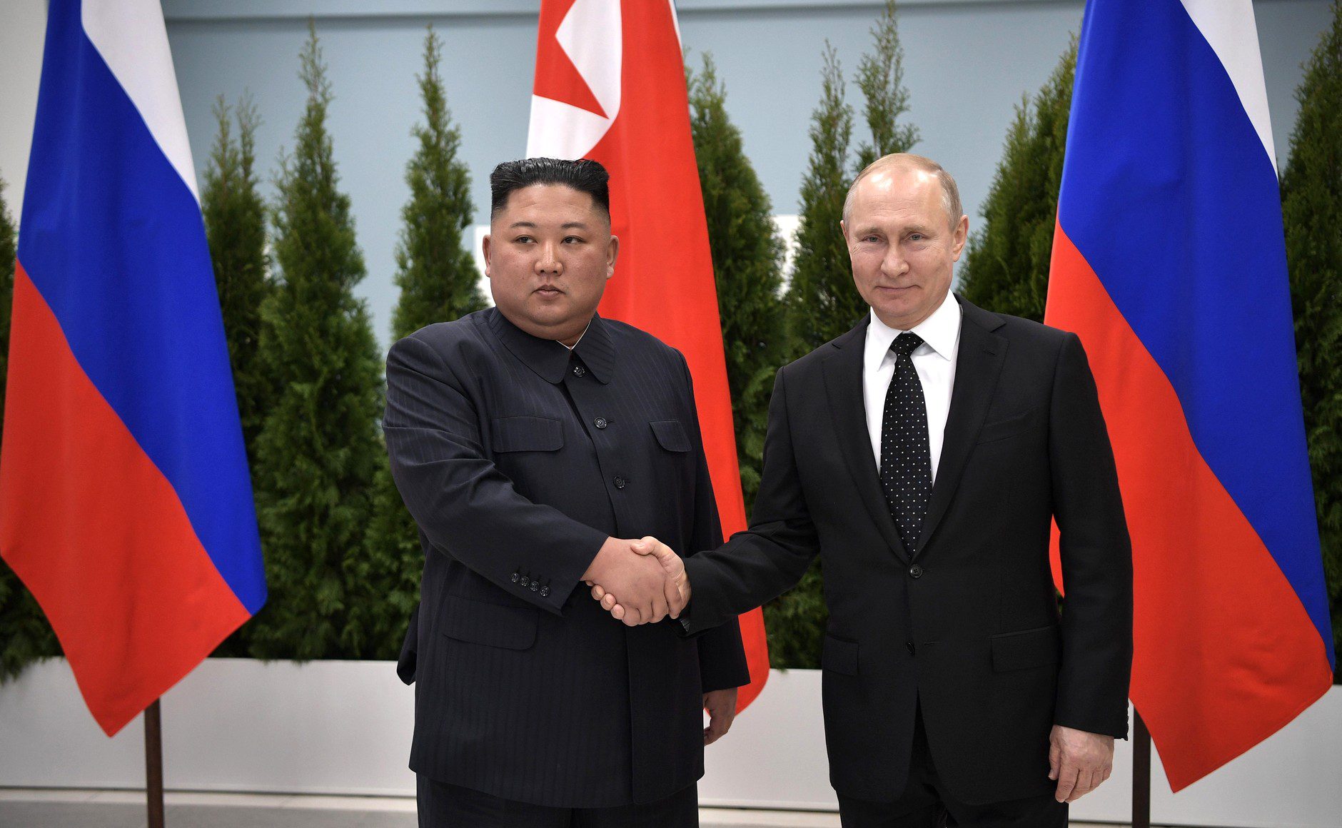 North Korean leader during his meeting with Russia's President Vladimir Putin.