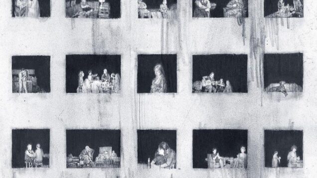 The work “Black Holes (black halls)” by Ukrainian artist Mitia