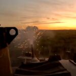 Turret View as Three Bradleys Clear a Treeline in Novoselivka Persha, Donetsk