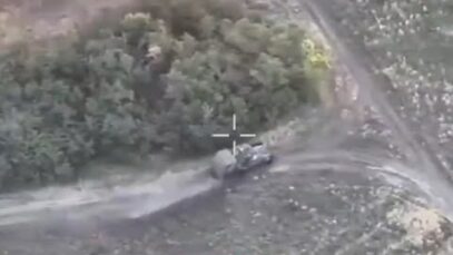 Two Russian BMPs Hit Mines on the Avdiivka Axis