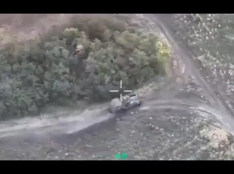 Two Russian BMPs Hit Mines on the Avdiivka Axis