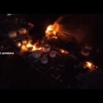 Two Ukrainian Missiles Hit Feodosia, Crimea Oil Facility [new drone footage]