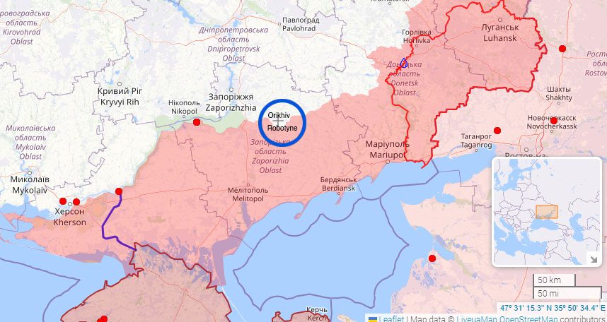 ukraine anticipates increased russian activity near zaporizhzhia's orikhiv robotyne situation southern 6 october 2024