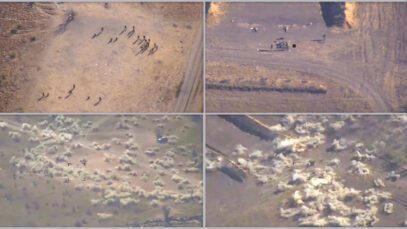 Ukrainian Shark drone guides HIMARS strike on Russian troops training