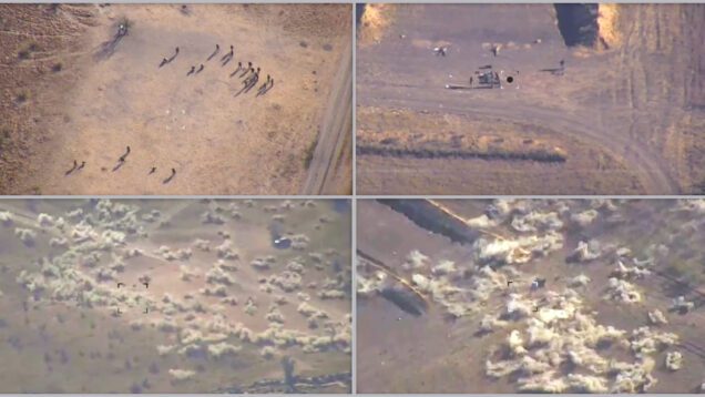 Ukrainian Shark drone guides HIMARS strike on Russian troops training