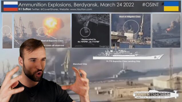 Ukrainians destroyed a Russian landing ship with a missile